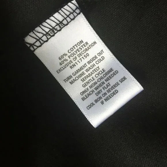 Quacker Factory L Large Shirt Black Beaded - Picture 7 of 7